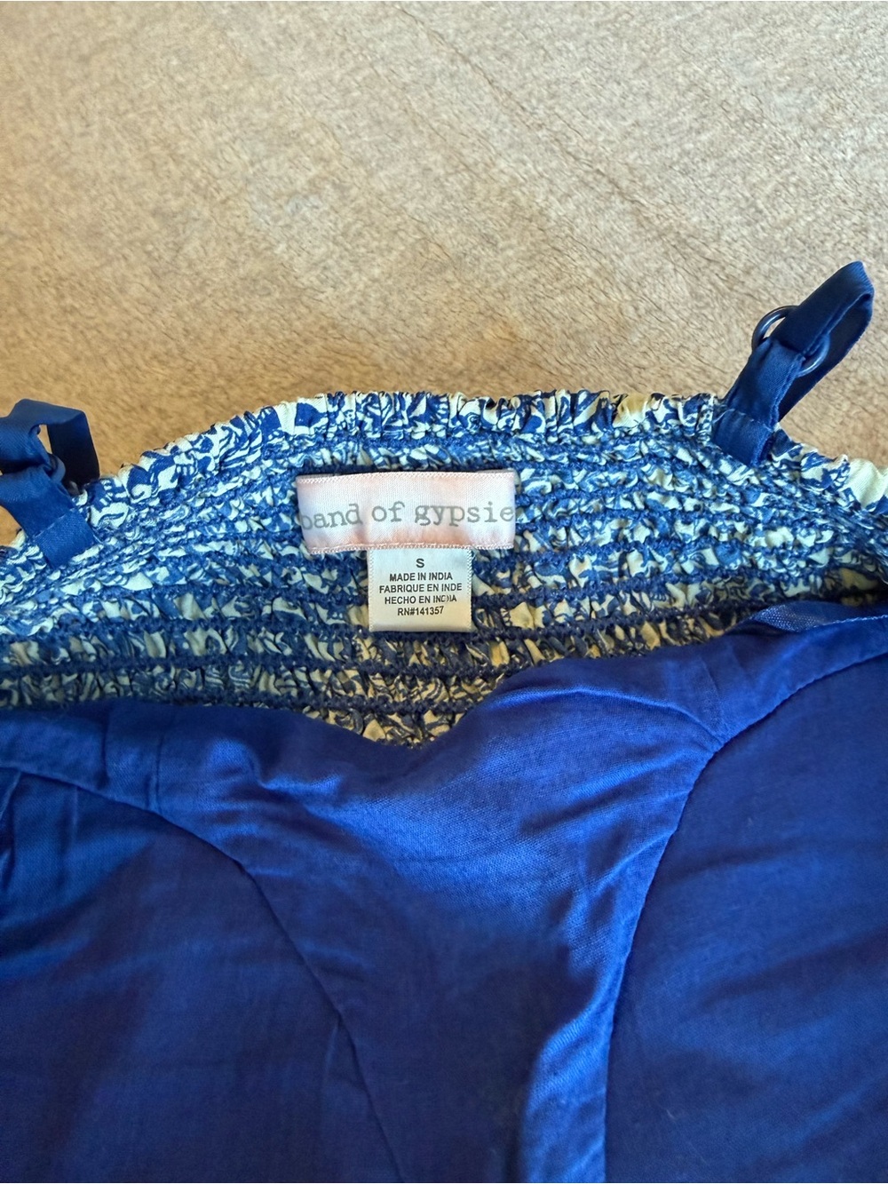 NWOT Band of Gypsies Blue Paisley Corset Sundress Size Small - Picture 5 of 6